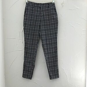 Hot Topic Pants Size XS Plaid Black & White Checkered Chino Pants Punk Goth‎